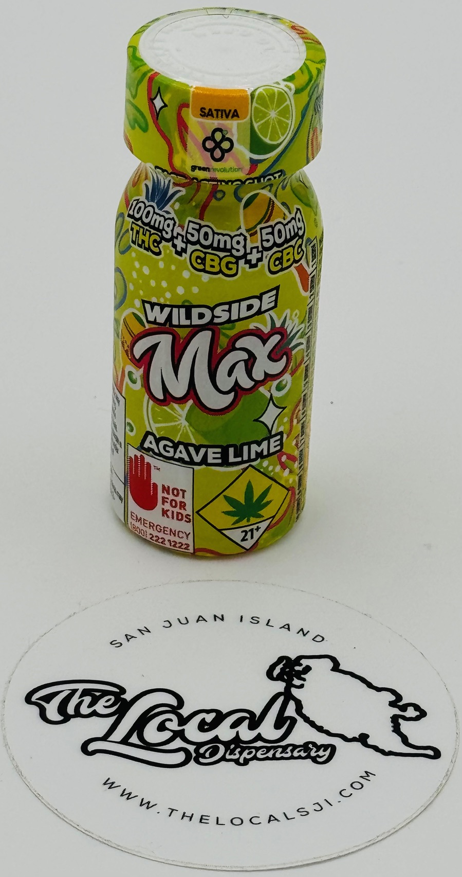 Photograph of product: Wildside Shot - Agave Lime 2:1:1 TH-oui|CBG|CBC