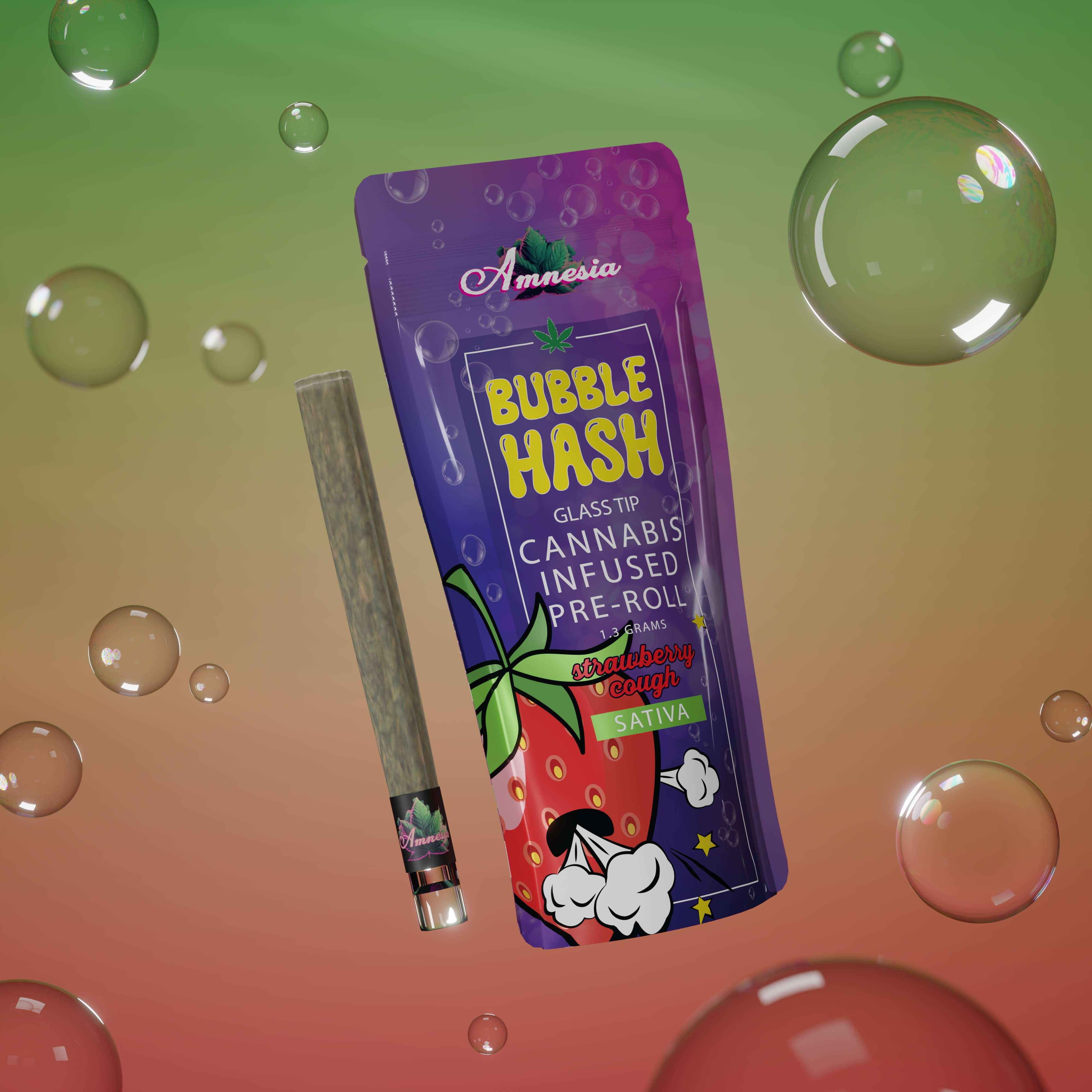 Photograph of product: Amnesia - 1.3g Bubble au chocolat Infused Preroll - Strawberry Cough