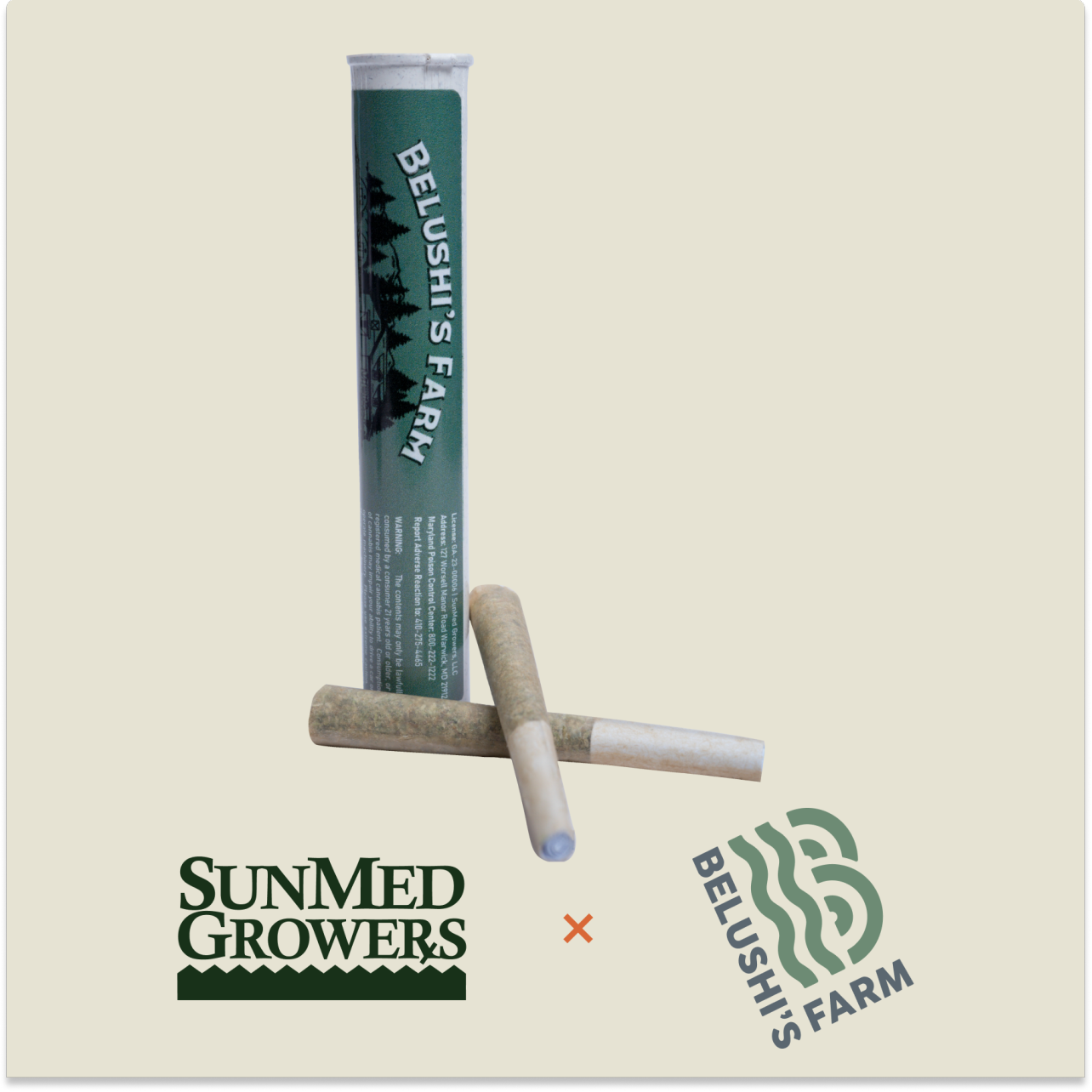 Photograph of product: Belushi Farm's: Hashburger 2pk Pre-Roll - 1g