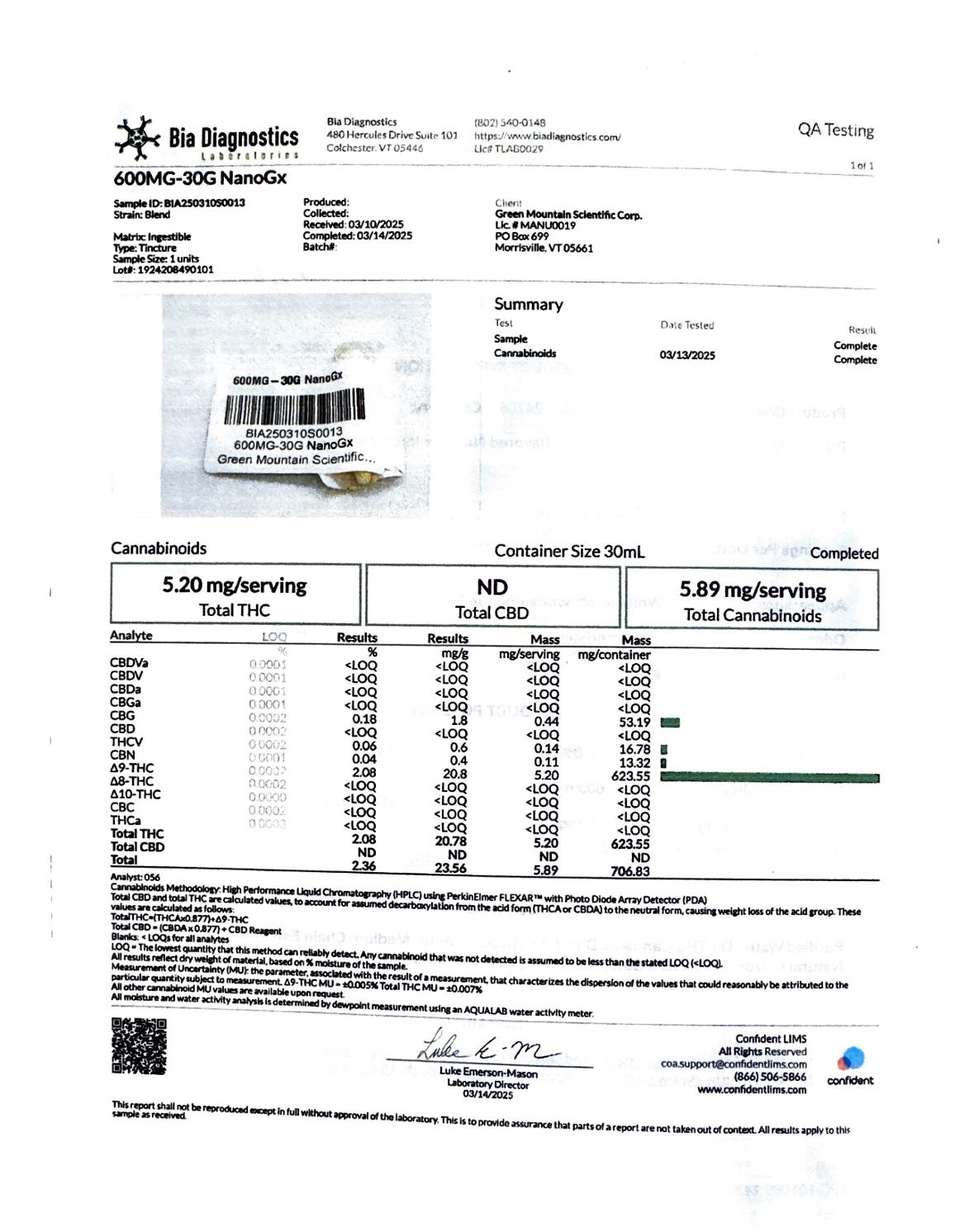 Photograph of Product: THC Bevvie Enhancer | 600MG Water Soluble Tincture