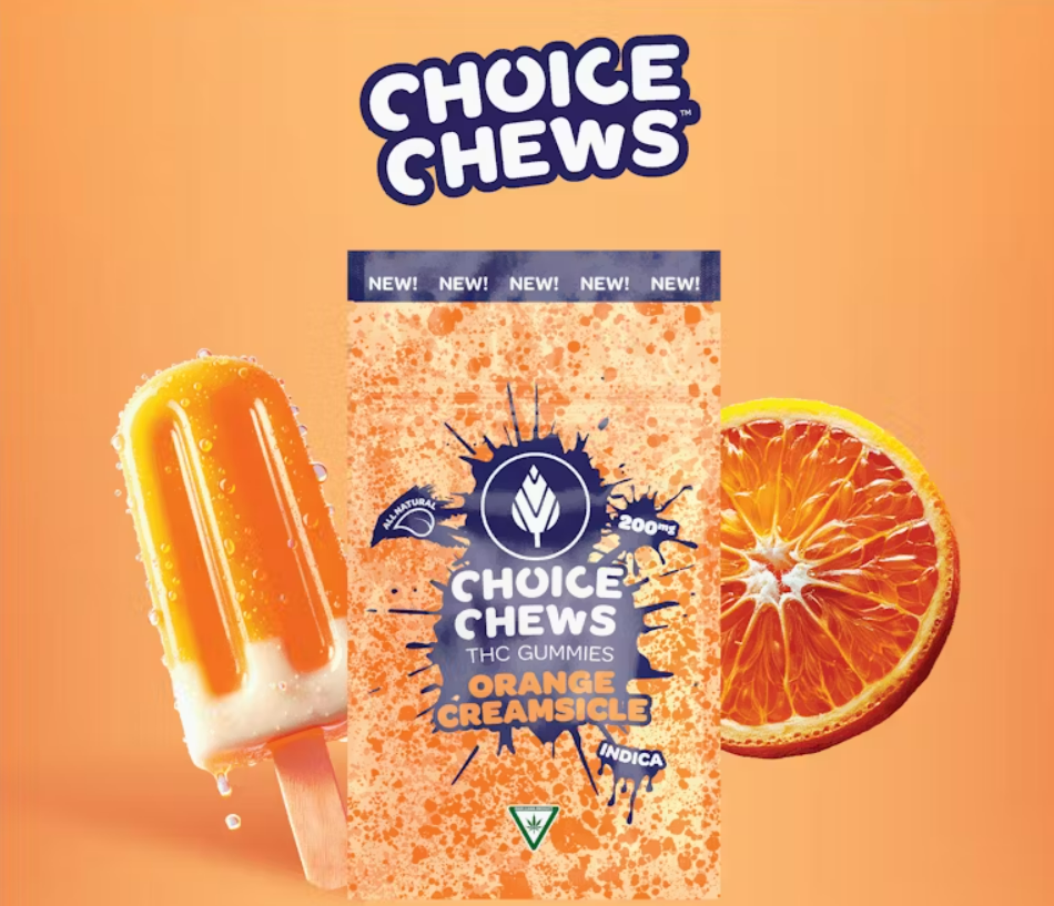 Photograph of product: Choice | Orange Creamsicle | Gummies | 200mg | Oui'd