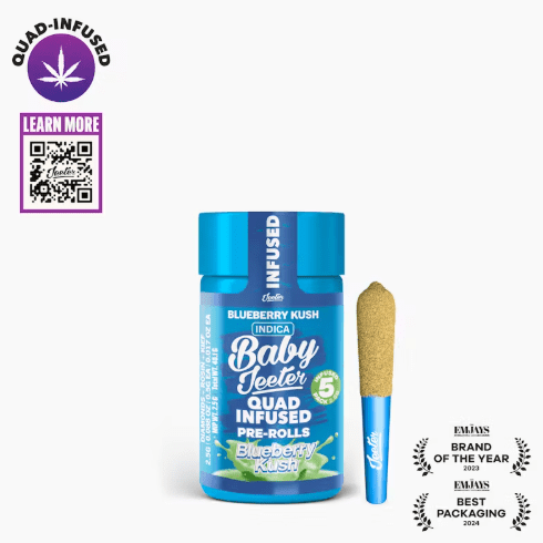 Photograph of product: Blueberry Kush Quad Infused Baby 5pk - 