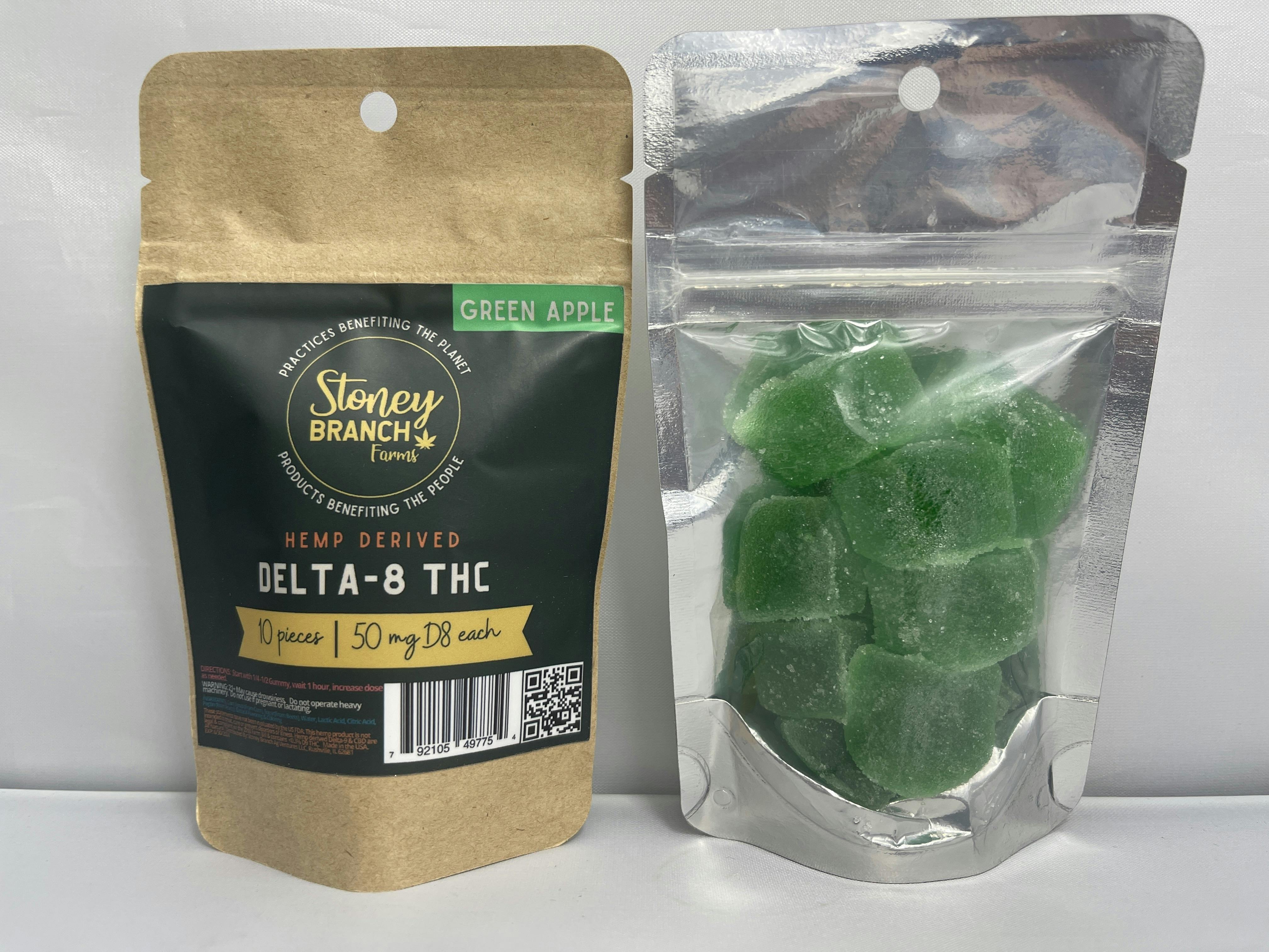 Photograph of product: Delta 8 Gummies Green Apple 25mg