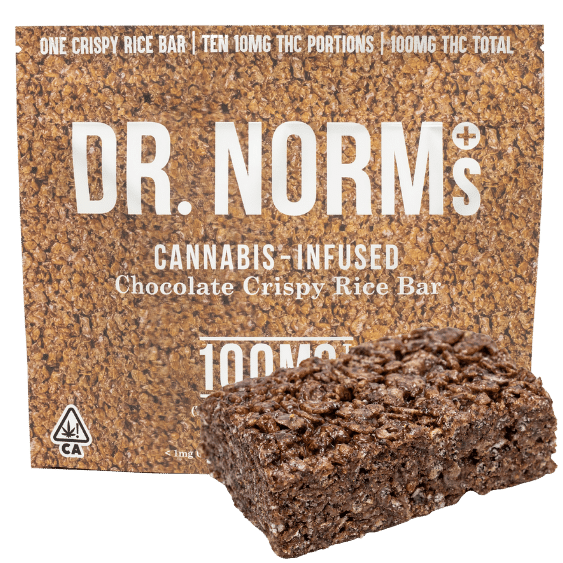 Photograph of product: Chocolate Crispy Rice Bar - 100mg