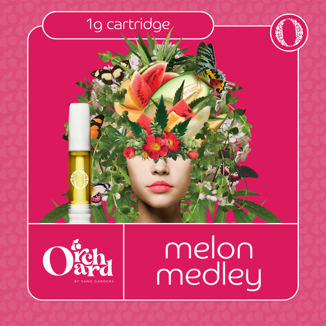 Photograph of product: Sano Gardens - 1000mg Orchard Cartridge - - Melon Medley