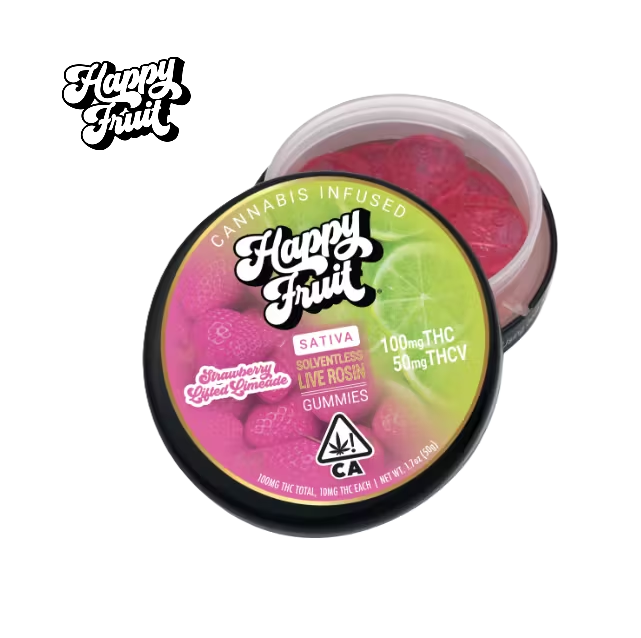 Photograph of product: 10:5 STRAWBERRY LIFTED LIMEADE 100MG TH-oui 50MG TH-ouiV 10 PACK ROSIN GUMMIES