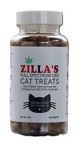 Photograph of product: ZILLA'S | CAT TREATS | FULL SPECTRUM CBD | 150MG | REC