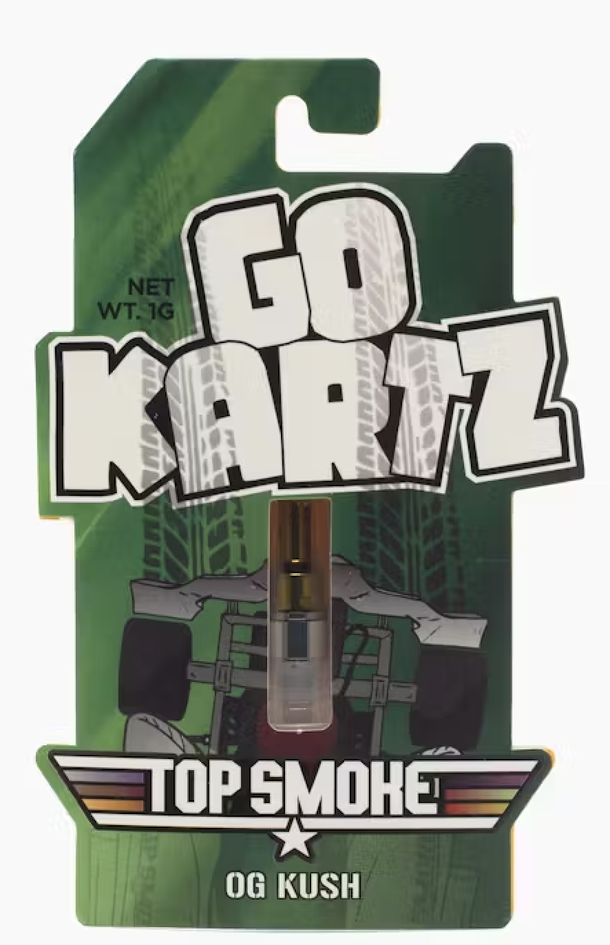Photograph of product: Go Kartz by Top Smoke | Distillate 510 Carts | OG Kush