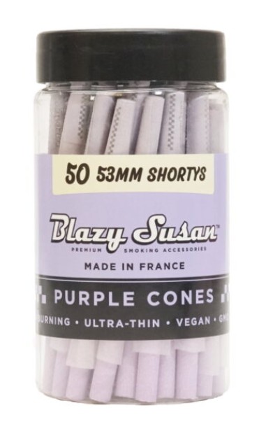 Photograph of product: ESD | Blazy Susan | Purple Cones | Shorty Size 53mm | 50ct | 1