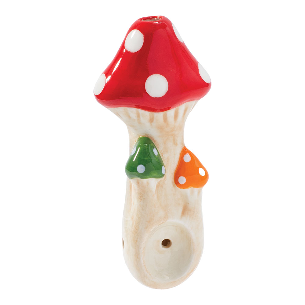 Photograph of product: Wacky Bowlz Mushroom Ceramic Hand Bowl 4"