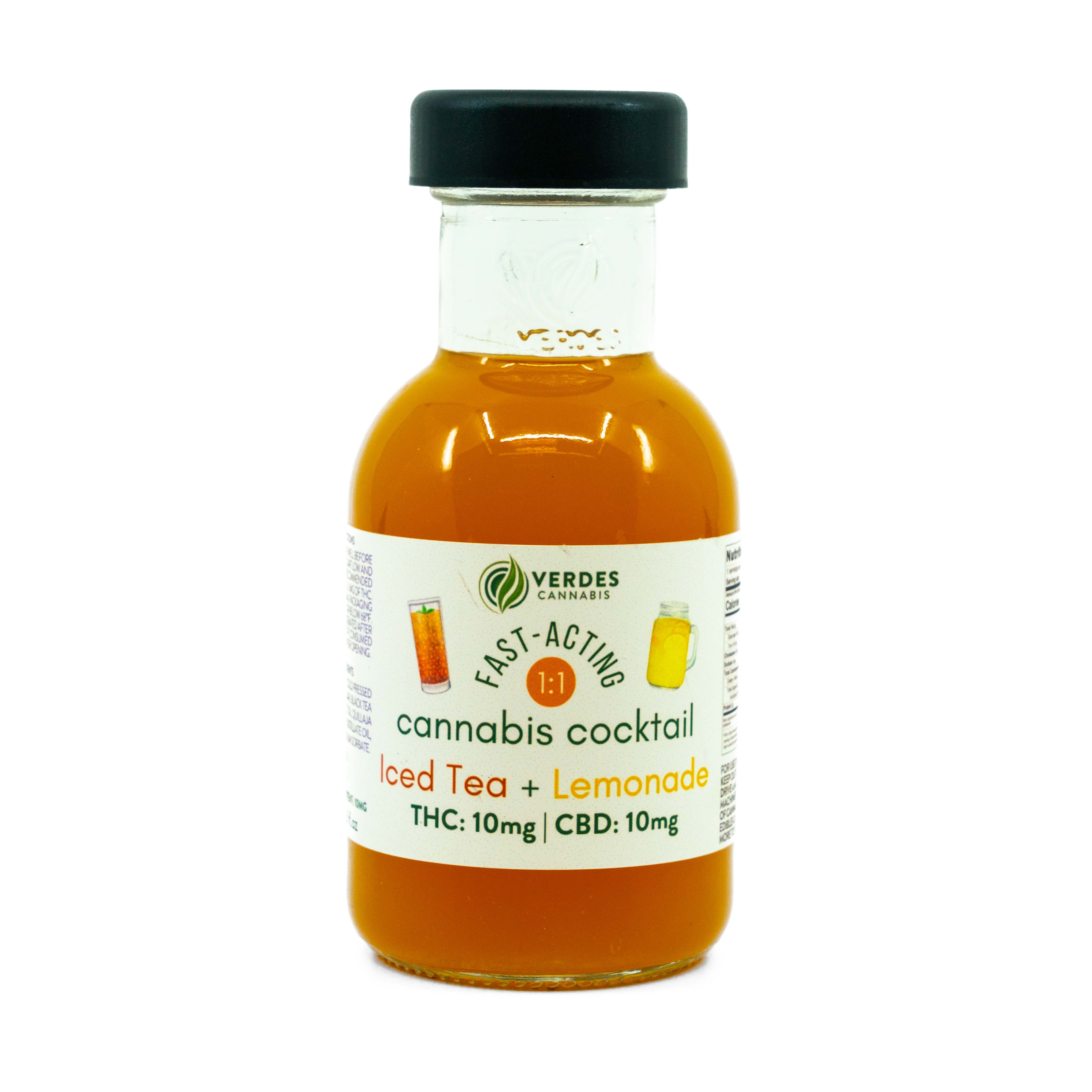 Photograph of product: Verdes | 100mg Beverages | 1:1 TH-oui CBG Cherry Limeade