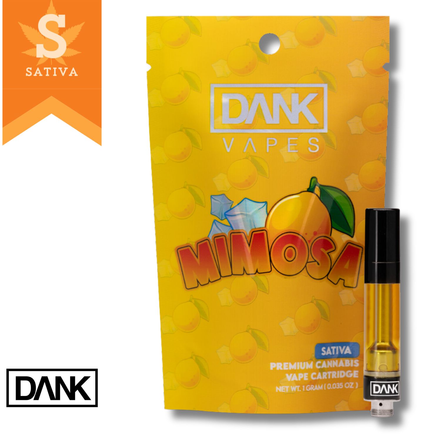 Photograph of Product: Dank | Vaporizer | Cartridge 1.0g | 1pk | Mimosa | 1ml