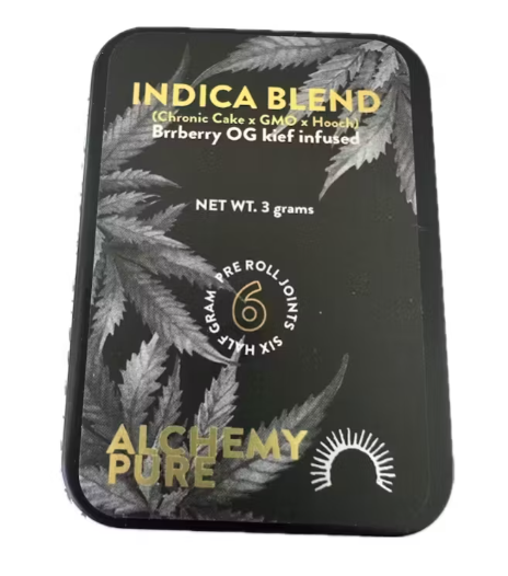 Photograph of product: Alchemy Pure | Oui'd | Infused Pre-Roll Pack | 6 x 0.5g