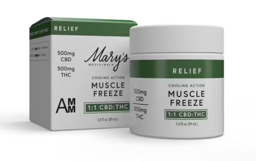 Photograph of product: Topical | Relief | 500mgCBD:500mgTH-oui | Marys Medicinals (Copy)