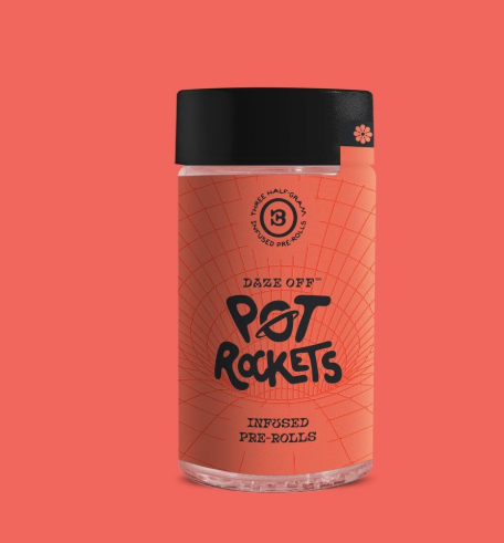 Photograph of product: Daze Off - Infused Pre Roll 3pk - What's The Password Pot Rockets (1.5g)