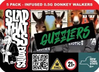 Photograph of Product: Pre-Rolls | Slap That Ass | Infused Guzzlers 5 Pack | Hybrid