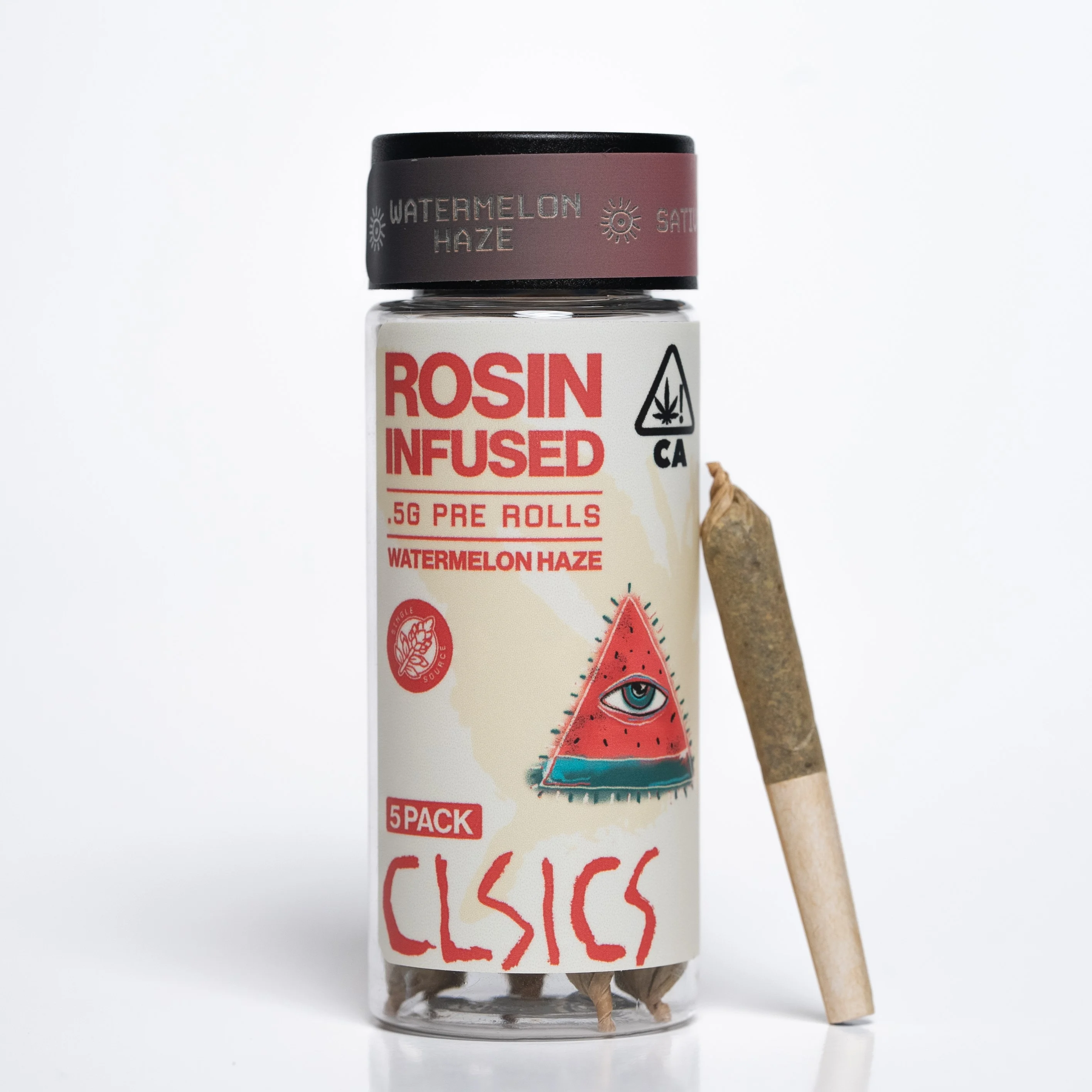 Photograph of product: Watermelon Haze Live Rosin Infused 5 Pack