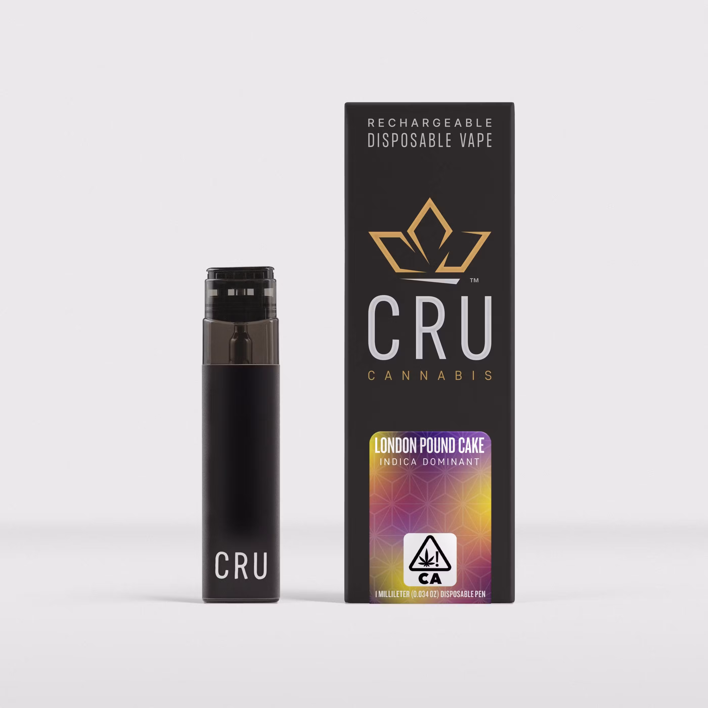 Photograph of product: CRU | London Poundcake | 1ml | All-in-One | Vape