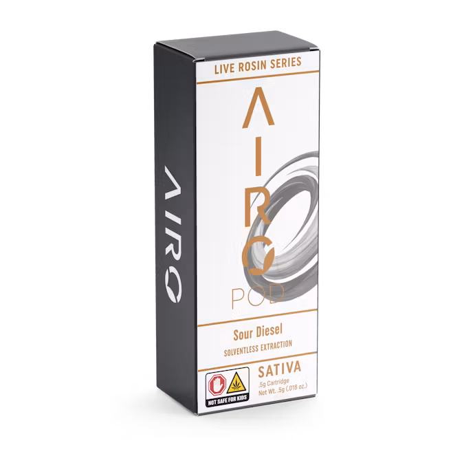 Photograph of product: AIRO | Sour Diesel | Live Rosin Cartridge | 0.5g