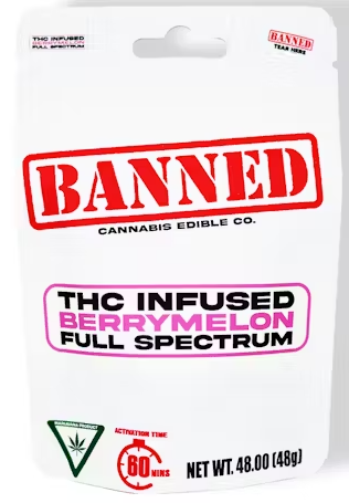 Photograph of product: BANNED | 200MG CLUSTERS | BERRY MELON