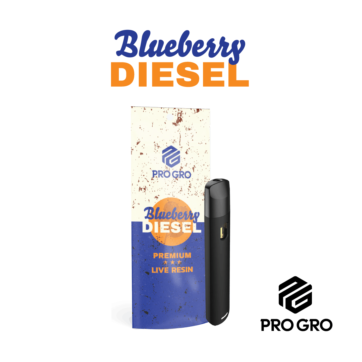 Photograph of product: Blueberry Diesel Live Resin Disposable