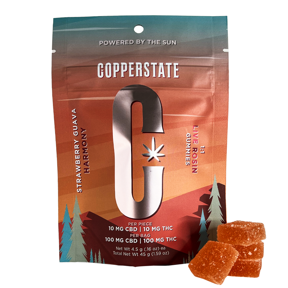 Photograph of product: Strawberry Guava 1:1 Live Rosin Gummies