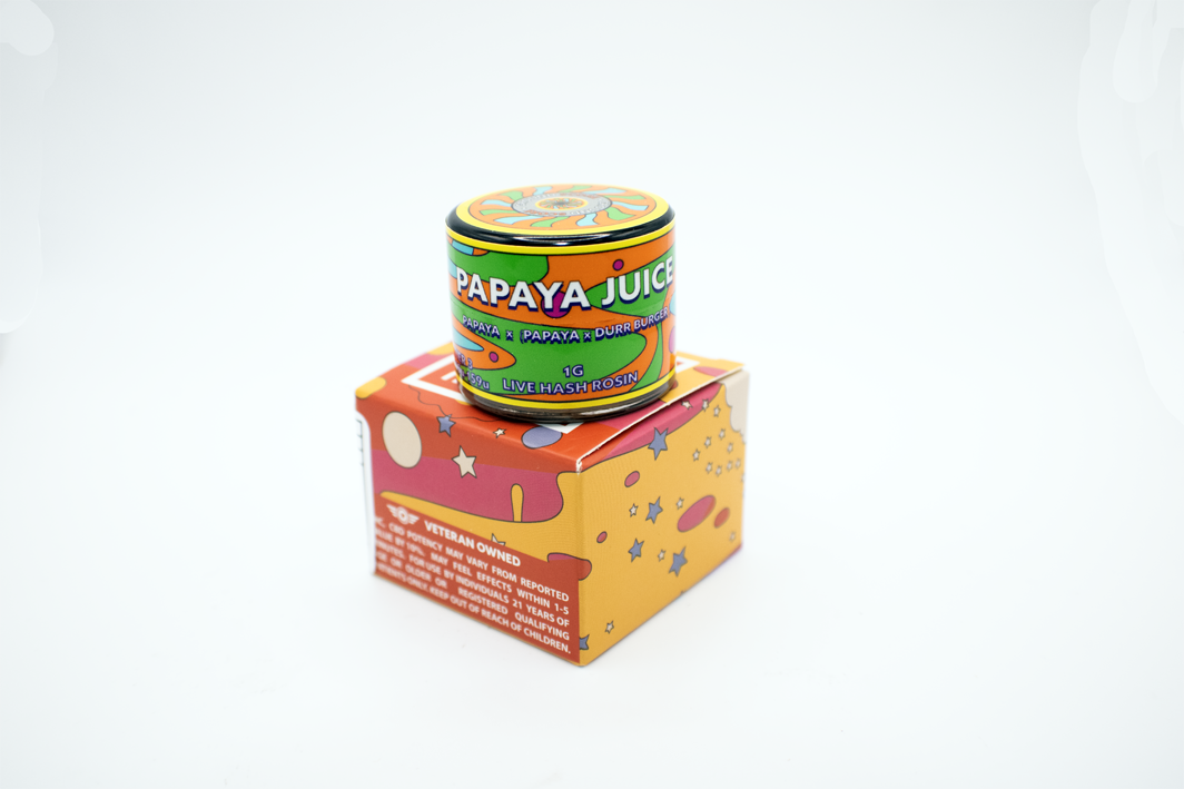 Photograph of product: Papaya Juice | 1g Live au chocolat Rosin