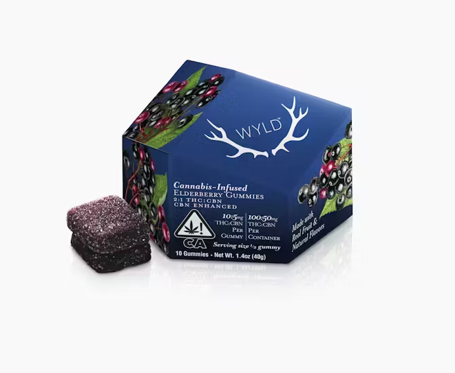 Photograph of product: WYLD TH-oui:CBN GUMMIES - ELDERBERRY