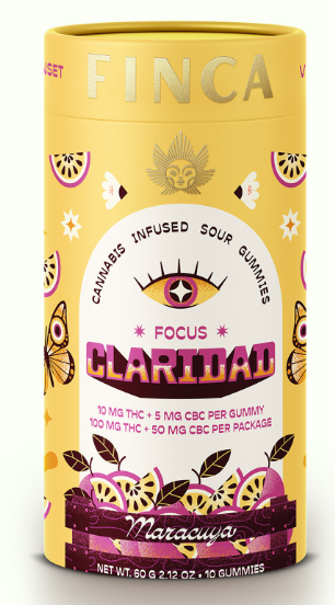 Photograph of product: Finca | (Claridad) Passion Fruit Focus Gummies | Edible | 10mg X 10
