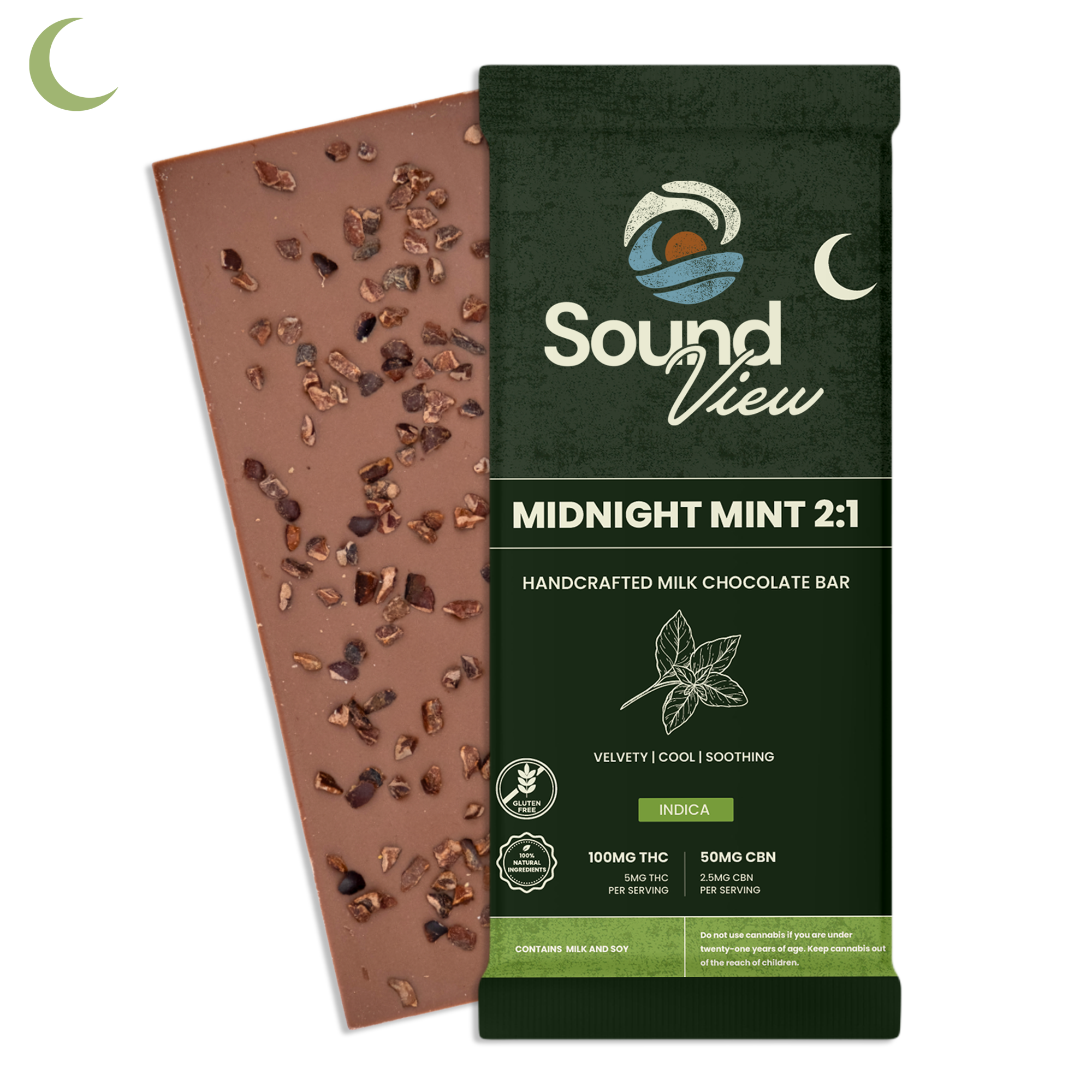 Photograph of product: Midnight Mint Chocolate Bar 2:1 | 20PK (C0080000058)