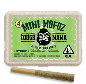 Photograph of product: D. Tough Mama MiniMofoz 4pk x .65g Solventless Infused Pre Rolls - Fuelato - 