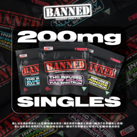 Photograph of product: Banned - Berry Melon - Single 200mg