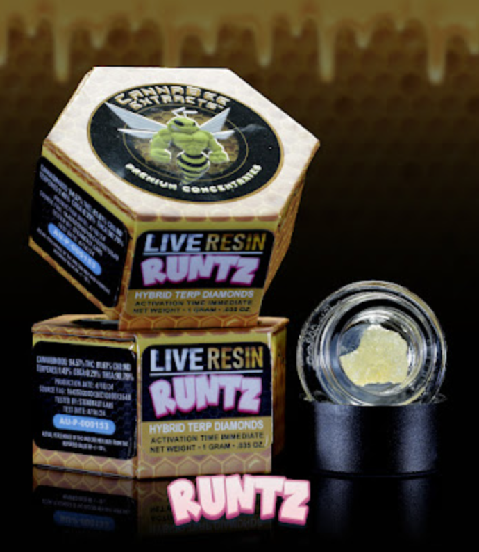 Photograph of product: Cannabee Extracts Live Resin - Runtz Terp Diamonds