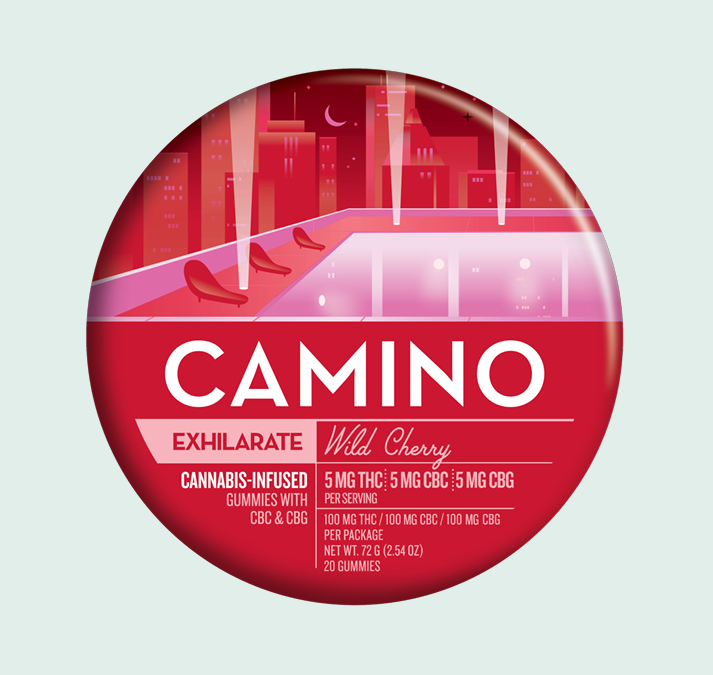 Photograph of product: Camino Wild Cherry 'Exhilarate' Gummies [20pk]