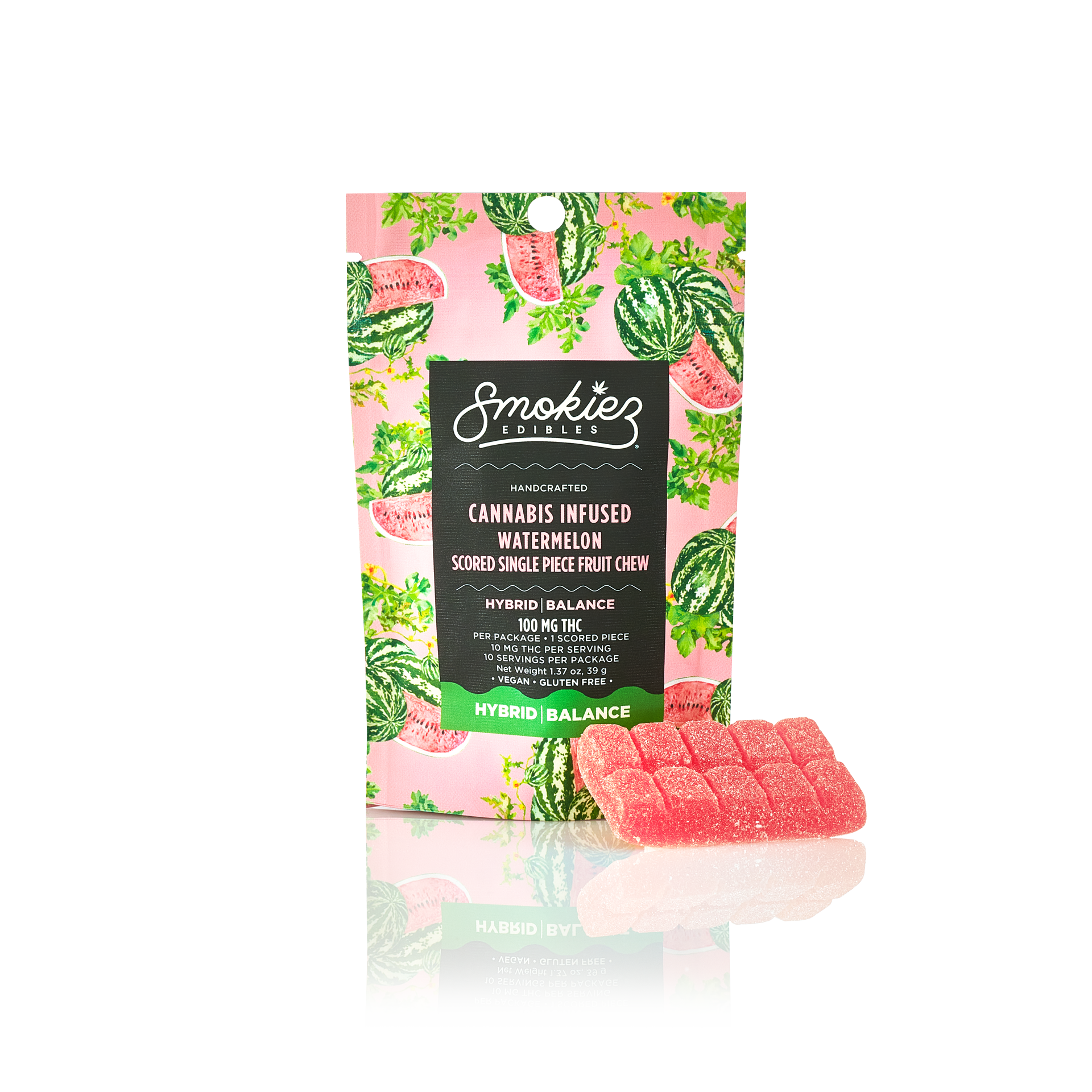 Photograph of product: Smokiez Peach Sour Gummies 1pk 100mg/.1g