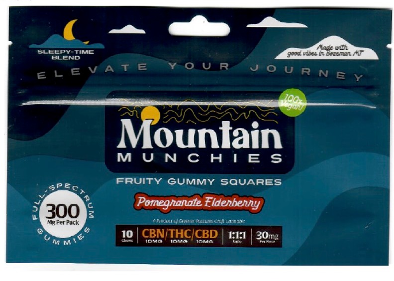 Photograph of product: Mountain Munchies Pomegranate Elderberry Gummies