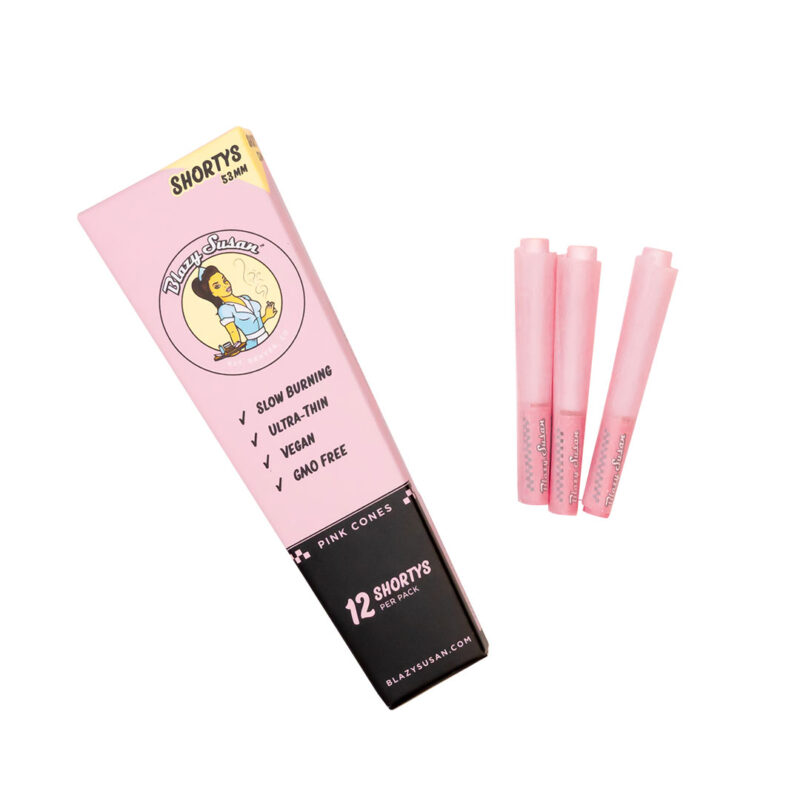Photograph of product: Blazy Susan Shortys Pink Pre-Rolled Cones