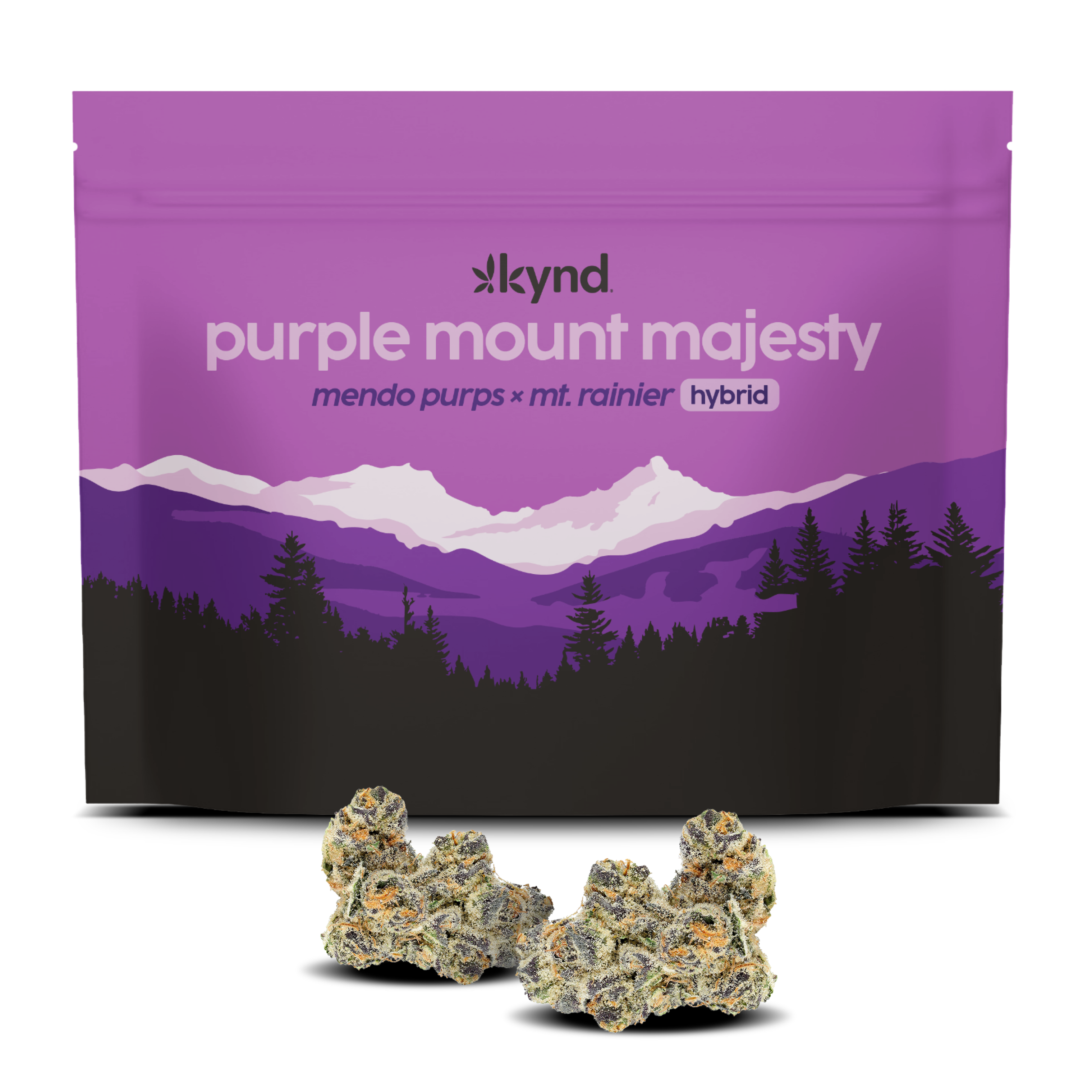 Photograph of product: Kynd Purple Mountain Majesty (H) Flower 28g