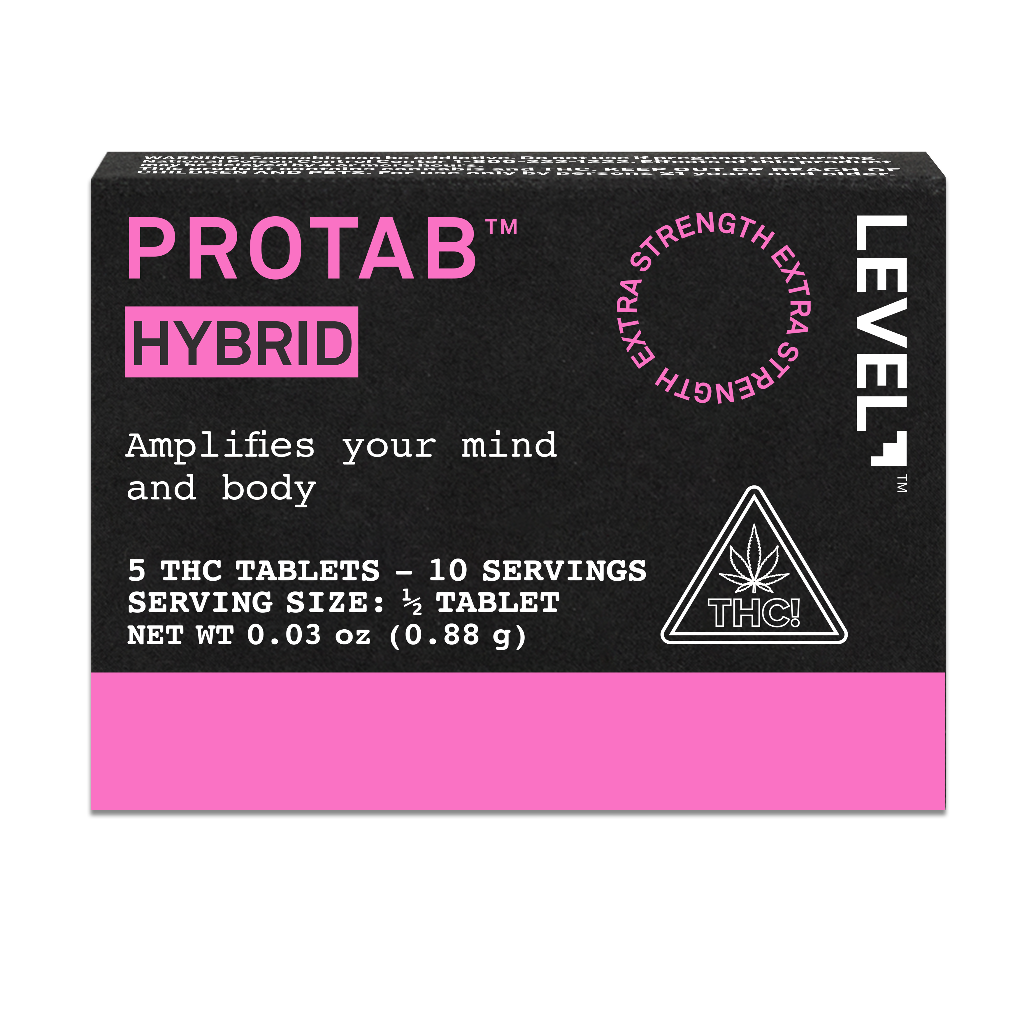 Photograph of product: LEVEL Hybrid Protab, Extra Strength TH-oui Tablets - 5ct.