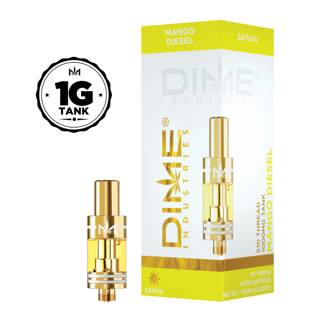 Photograph of product: DIME - CART DISTILLATE - 1G - MANGO DIESEL - Oui'd