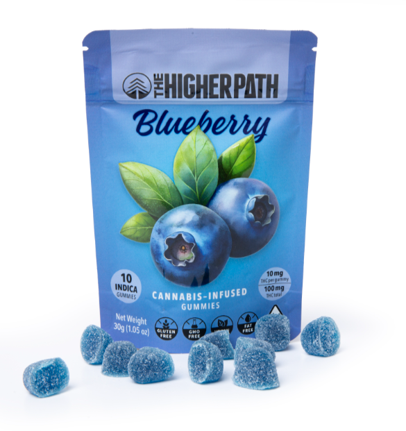 Photograph of product: $16 BLUEBERRY 10MG GUMMY 10 PACK