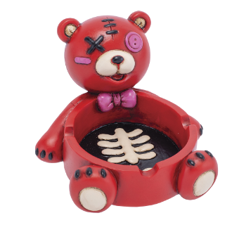 Photograph of product: Fujima | Zombie Bear Polyresin Ashtray | 5.75"x4.9"