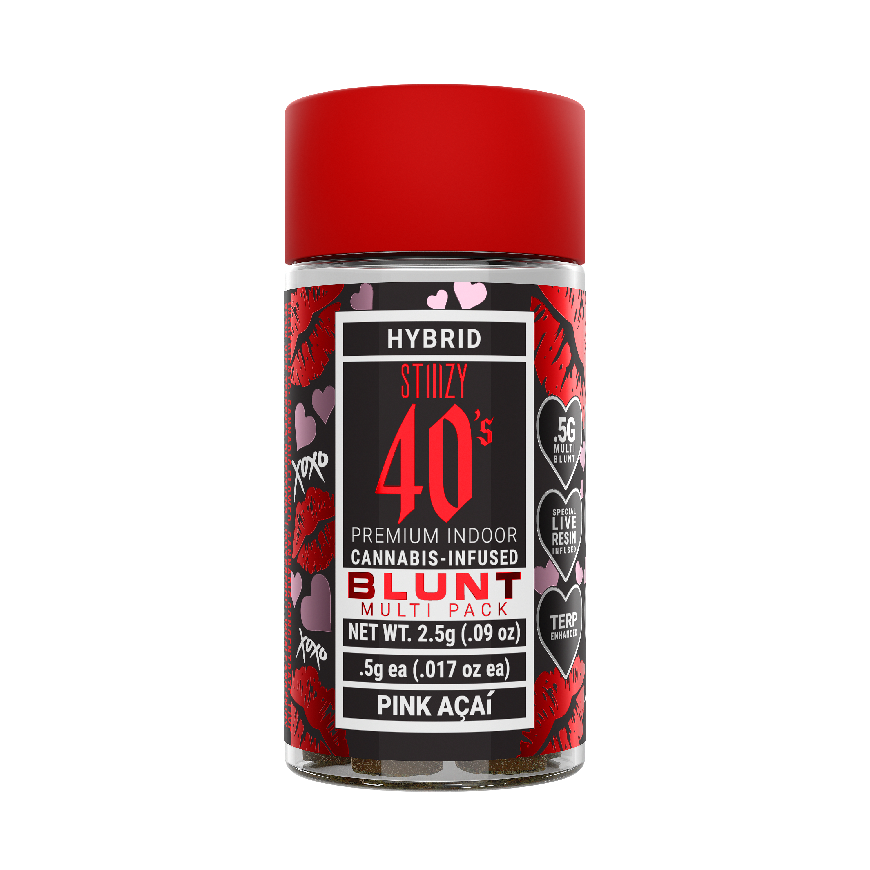 Photograph of product: Pink Acai (Hybrid) 40's Mini 5pk Blunts
