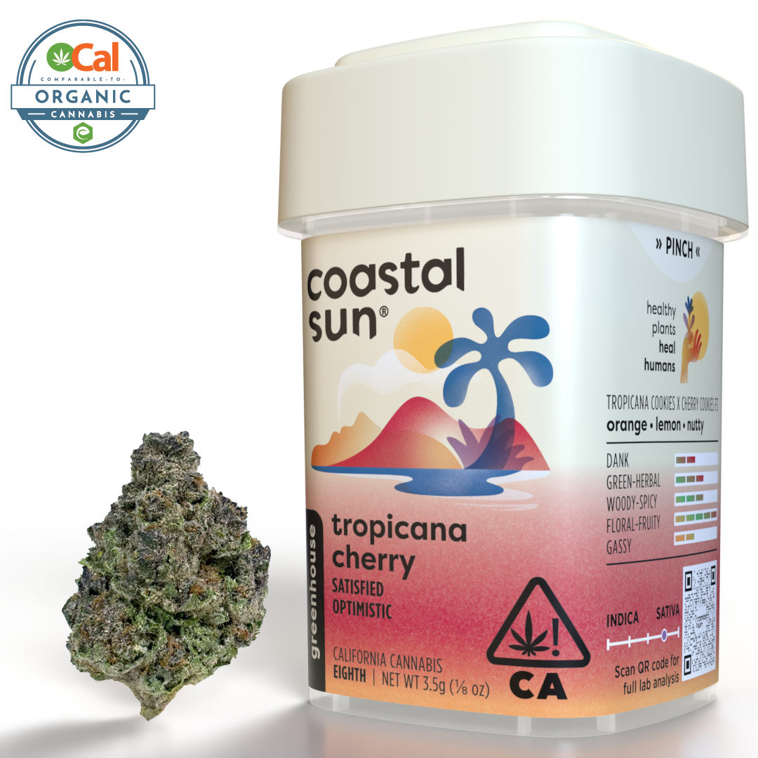 Photograph of product: Tropicana Cherry Greenhouse Flower - 3.5g