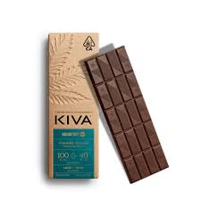 Photograph of product: Kiva Confections Midnight Mint (I) 5:2 TH-oui:CBN Dark Chocolate Bar 5mg 20pk
