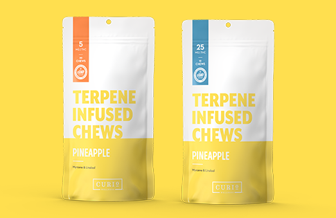 Photograph of product: Curio Chill Terp Chews (100mg) 20ct Pineapple Breeze