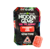 Photograph of product: Hidden Gems 50mg | Strawberry Kiwi | Solo Gummy