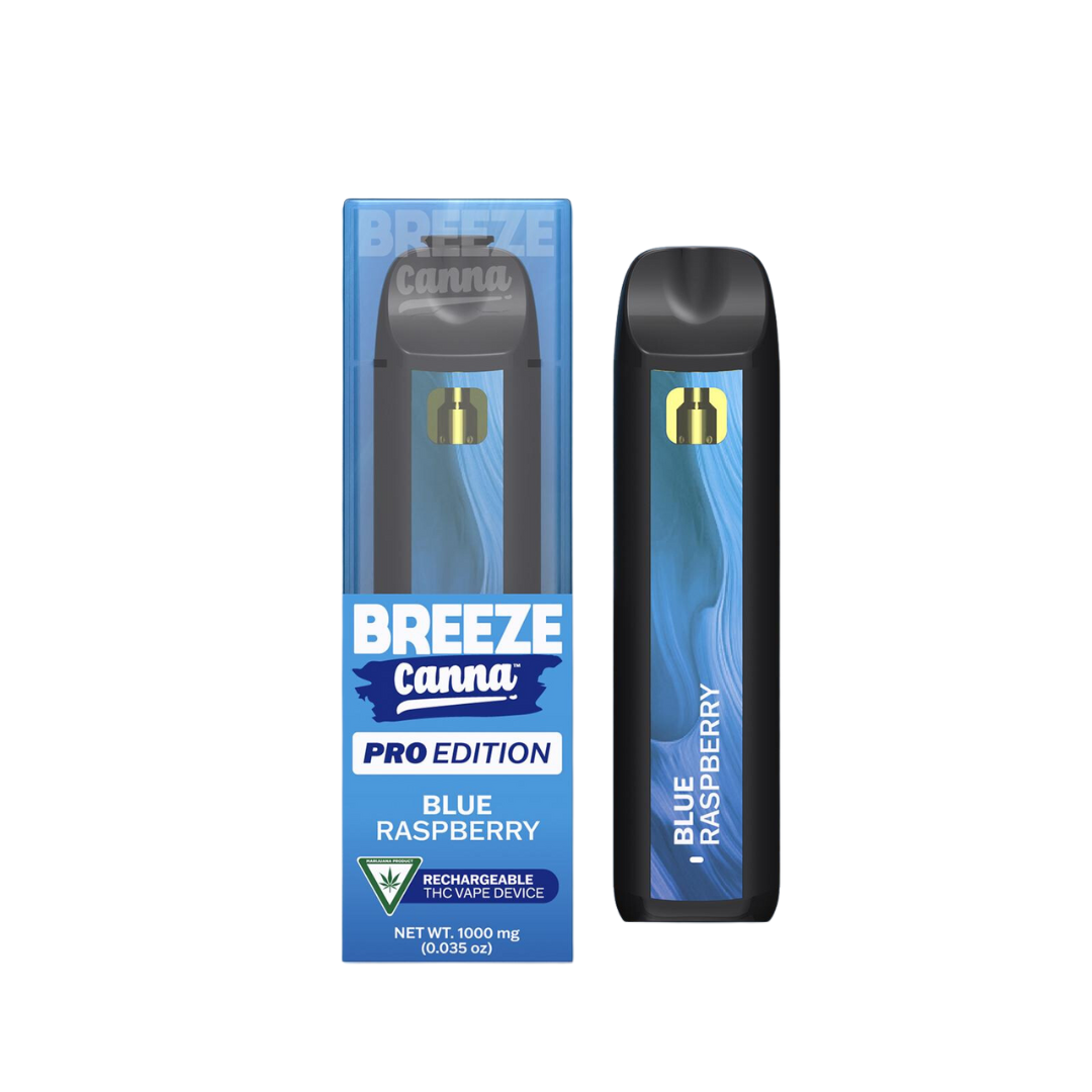 Photograph of product: Breeze Pro | Blue Raspberry Disposable Vape | 1g