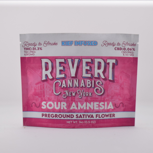 Photograph of product: Revert | Infused Flower | Pre-Ground: Sour Amnesia | 14g