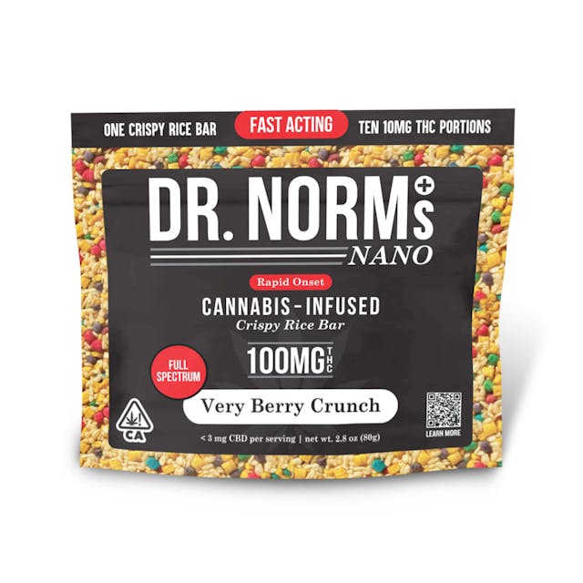 Photograph of product: Very Berry Nano Crispy Rice Bar - 100mg